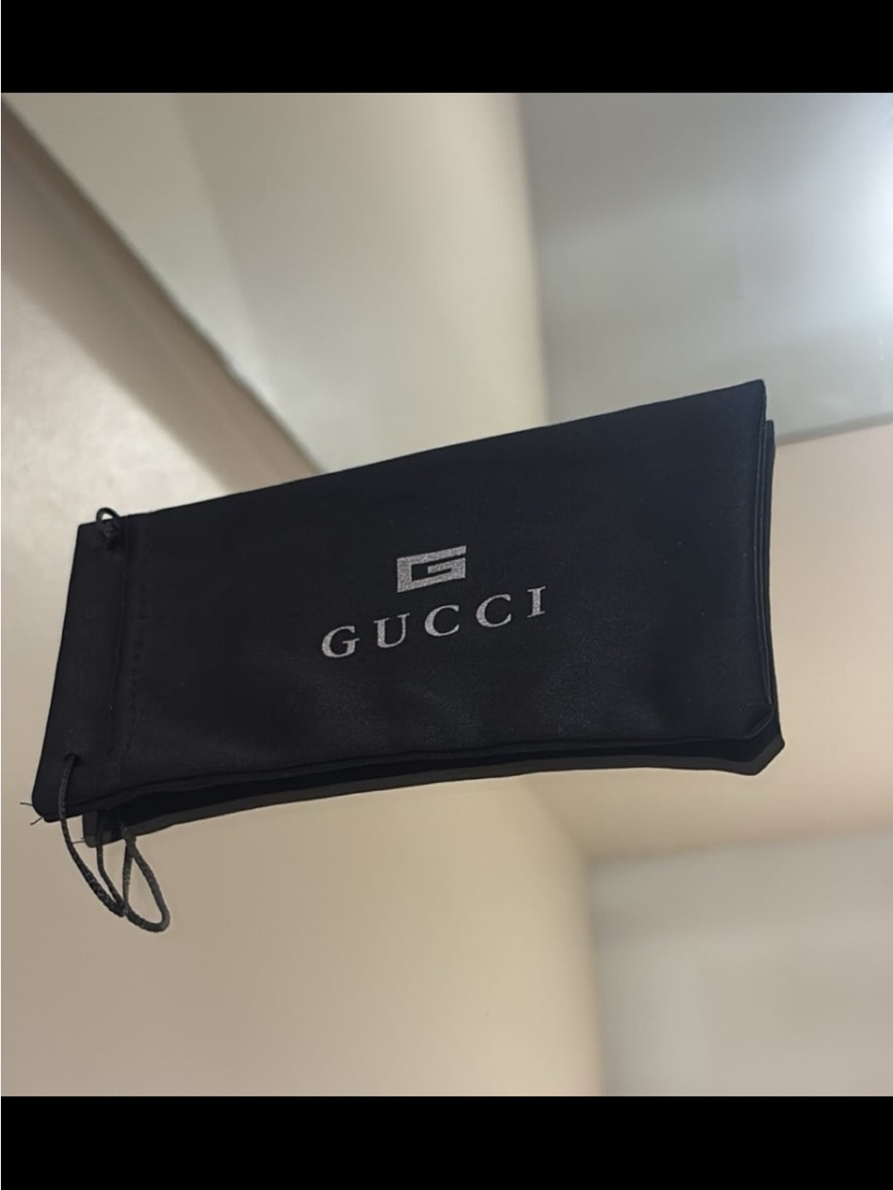 Authentic Gucci Black Drawstring Sunglasses Pouch Sleeve Case